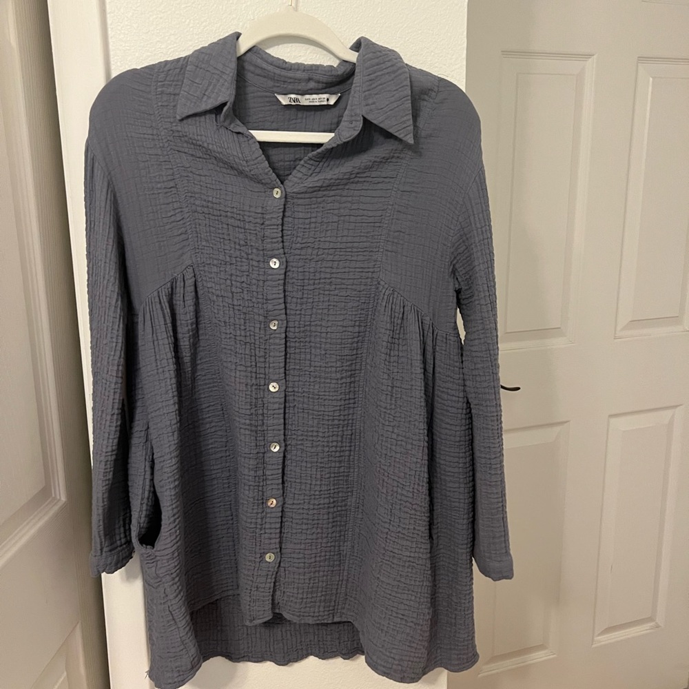 Zara linen shirt/short dress